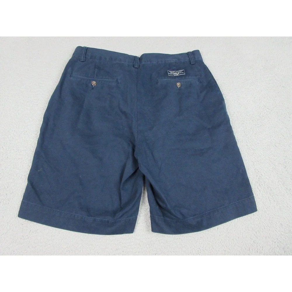 VTG Polo Ralph Lauren Shorts Mens 31 Blue Cotton Prospect Chino 10 Inseam Casual